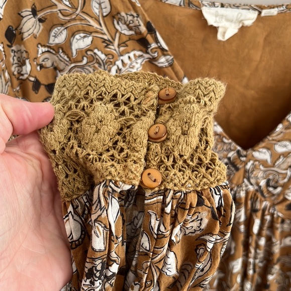 Anthropologie Let Me Be Jemma Floral Tunic Dress Size 14 - Picture 6 of 12